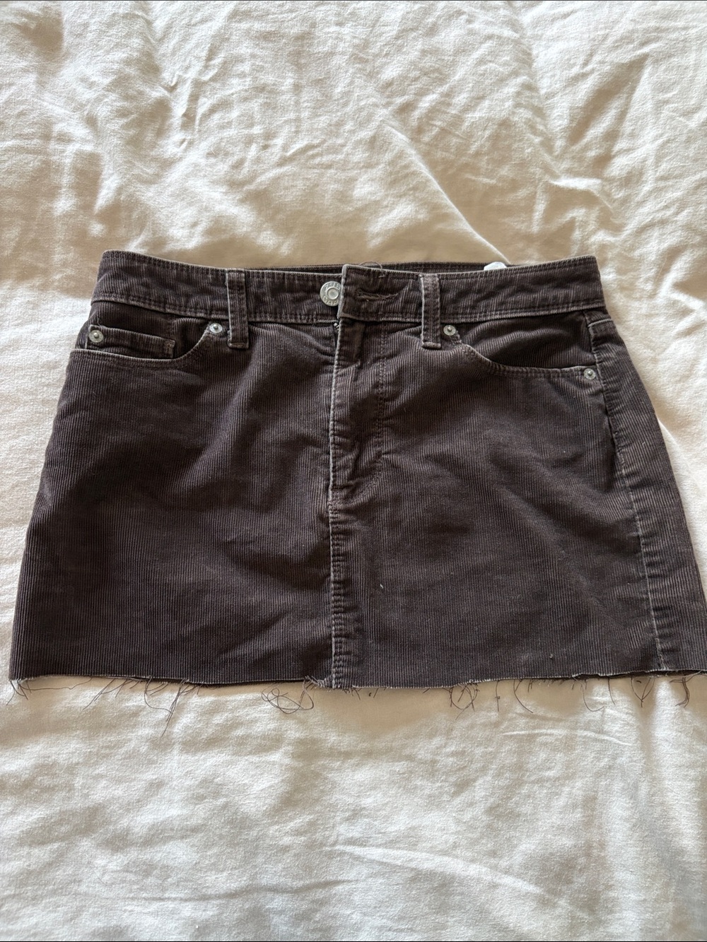 Gap Brown Corduroy Mini Skirt - Womens